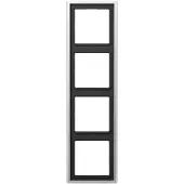 JUNG AL 2984 Abdeckrahmen 4-fach aluminium LS990