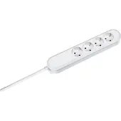 Bachmann SMART Steckdosenleiste 4x Schutzkontakt, weiß, 1,5 m