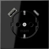JUNG SCHUKO Steckdose mit USB Typ AC LS1520-15CASW (LS1520-15CASW)