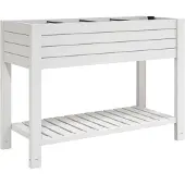 vidaXL Hochbeet Weiß 110x45x79 cm Polypropylen
