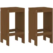 vidaXL Barhocker 2 Stk. Honigbraun 40x36x75 cm Massivholz Kiefer