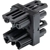 Bachmann Verteilerblock WIELAND GST18 1xIn/3xOut mit Verriegelungslaschen, schwarz