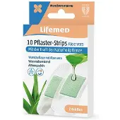 Lifemed 10 Pflaster-Strips weiß 'Aloe vera' 2 Größen 120 St