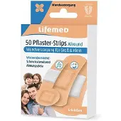 Lifemed 50 Pflaster-Strips hautfarben 'Allround' 4 Größen 8 St