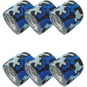 LisaCare Fixierpflaster 5cm - Camouflage Blau 6 St Bandage(s)