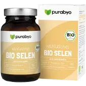 Purabyo BIO Selen Kapseln | Reiner Senfsamen Extrakt Glas statt Plastik 90 St