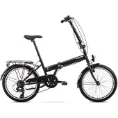 Romet 20 Zoll Wigry Eco Klappfahrrad 6-Gang Kettenschaltung, V-Bremsen, 13" Stahlrahmen Schwarz
