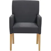 Beliani Polsterstuhl Sessel Esszimmer Dunkelgrau Polyester 58x60x89 cm Modern Trendy