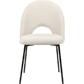 Beliani Esszimmerstuhl 2er Set Hellbeige Samt mit Schwarzen Metallbeinen Retro Glamourös Wohnzimmer Esszimmer Wohnküche