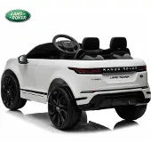 Vrooomy Range Rover Evoque Kinder Elektroauto 12V (1–6 Jahre) – Offiziell Lizenziert, mit Fernbedienung, EVA-Reifen & Ledersitz – Kinder Elektrofahrzeug SUV – Weiß