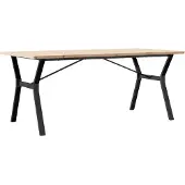 vidaXL Esstisch Y-Gestell 180x90x75,5 cm Massivholz Kiefer & Stahl