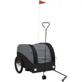 vidaXL Fahrradanhänger Schwarz 45 kg Eisen