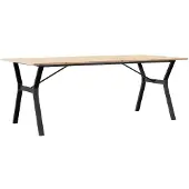 vidaXL Esstisch Y-Gestell 200x100x75cm Massivholz Kiefer und Stahl