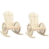 vidaXL Adirondack-Schaukelstühle 2 Stk. Massivholz Tanne