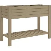 vidaXL Hochbeet Hellbraun 110x45x79 cm Polypropylen
