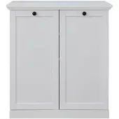 Ebuy24 Kommode in Weiß mit 2 Türen, Maße: 88 cm (H) x 41 cm (B) x 41 cm (T)