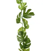Merkloos Künstliche Pflanzengirlande 180cm Monstera Blättergirlande Hängedeko Tischdeko