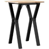 vidaXL Esstisch Y-Gestell 50x50x75 cm Massivholz Kiefer und Stahl