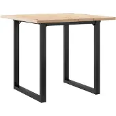 vidaXL Esstisch O-Gestell 90x90x75,5 Massivholz Kiefer und Stahl