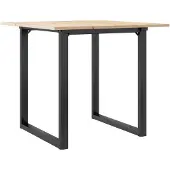 vidaXL Esstisch O-Gestell 90x90x75cm Massivholz Kiefer und Stahl