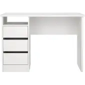 Ebuy24 FunctionPlus Schreibtisch 3 Schubladen weiß.