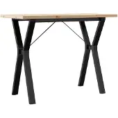 vidaXL Esstisch Y-Gestell 100x50x75,5 cm Massivholz Kiefer & Stahl
