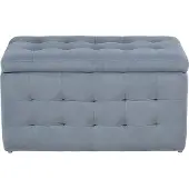 Beliani Bolian Hocker mit Schleier grau MICHIGAN