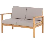 Beliani Gartenmöbel Set Hellbraun es Akazienholz 5-teilig mit Auflagen Taupe 4-Sitzer Terrasse Outdoor Garten Ausstattung Sitzmöbel