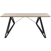 Beliani Esszimmertisch in Braun Matt Metall 90 x 160 cm Modern Wohnzimmer Salon