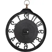 Beliani Wanduhr Braun ø 52 cm Rund Arabische Ziffern Taschenuhr Form Traditionell Hängende Wanddekoration für Wohnzimmer Esszimmer Flur