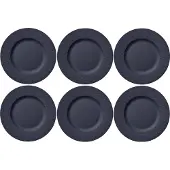 Villeroy & Boch Speiseteller "Speiseteller Manufacture Rock ø 27.0 cm 6er Set schwarz"