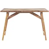 Beliani Gartentisch Hellbraun Bambusholz 120 x 69 cm für 4 Personen Rechteckig Klapptisch Outdoor Terrasse Balkon Möbel Garten Ausstattung