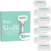 Venus Gillette Deluxe Smooth Sensitive Ersatzklingen (10 Stück)