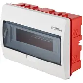 Elektro-Plast Unterputzverteilung RP 1/12 - Weiß - IP40 - Transparentes Design - 12 Module
