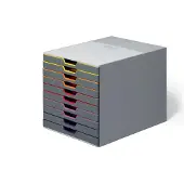 Durable Schubladenbox Varicolor, 10 Schübe, DIN C4, grau/anthrazit
