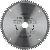 Wolfcraft 1 Kapp/Gehr.sägeblatt HM 80 Zähne ø254mm