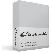 Cinderella Topper-Spannbettlaken Basic Light Grey (Baumwolle)-200 x 220 cm