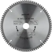 Wolfcraft 1 Kapp/Gehr.sägeblatt HM 80 Zähne ø250mm