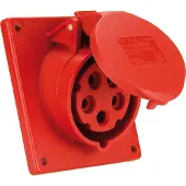Pce 415-6f9 CEE-Anbausteckdose schräg (92x100mm) 16A 5p 6h IP44/IP54 4156f9