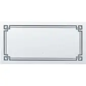 Beliani Badspiegel Silber Glas und Aluminium 120 x 60 cm Rechteckig mit LED-Beleuchtung Touch-Sensor Antibeschlag Modern Badezimmer Möbel Ausstattung