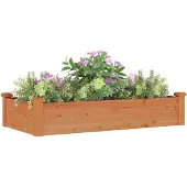 vidaXL Hochbeet mit Einsatz Braun 120x60x25 cm Massivholz Tanne