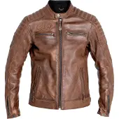 John Doe Dexter Motorrad Lederjacke, braun, 5XL