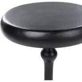 Beliani Beistelltisch Schwarz Aluminium Rund 30 cm Antik-Optik mit Säulenfuß Gedrechselte Optik Modern Einbeinig Wohnzimmer Ausstattung Möbel