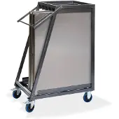 Veba Edelstahl arbeittisch Transportwagen für bis zu 5 Edelstahl Klapptische, 88x65x113cm (BxTxH), T91200