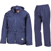Result Herren Regenanzug bestehend aus Regenjacke und Regenhose, wasserdicht RW3238 (M) (Königsblau)