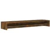 vidaXL Monitorständer Räuchereiche 100x24x13 cm Holzwerkstoff