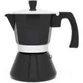 Leopold Vienna LV113008, Mokka-Kanne, 0,31 l, Schwarz, Edelstahl, 6 Tassen, 103 mm