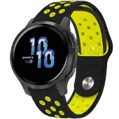 IMoshion Silikon-Sportarmband - Universelle 22 mm Anschluss - Black & Neon Yellow