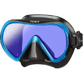 Tusa Tauchmaske INO PRO - Schwarz - Fishtail Blue Amber