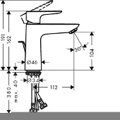 Hansgrohe Waschtischmischer Talis E CoolStart m Ablgrt G 1 1/4Zoll mattweiß mattweiß CoolStart